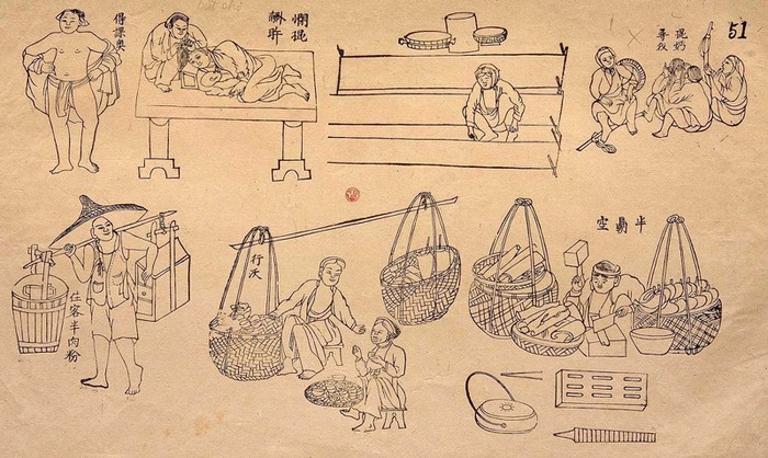 Những hình ảnh quen thuộc về cuộc sống thường nhật của người dân Hà Thành thế kỷ XIX